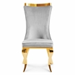Furniture of America Balast Velvet Upholstered Side Chairs in Gray (Set of 2)