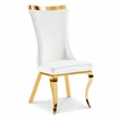 Furniture of America Balast Velvet Upholstered Side Chairs in White (Set of 2)