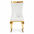 Furniture of America Balast Velvet Upholstered Side Chairs in White (Set of 2)