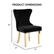 Furniture of America Balast Stainless Steel Side Chairs in Black (Set of 2)