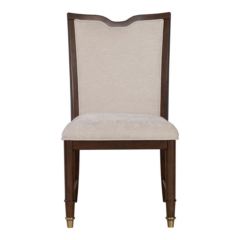 Furniture of America Aiyana Solid Wood Side Chairs in Cherry (Set of 2)