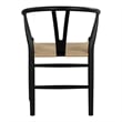Furniture of America Ulysa Wood Woven Rope Seat Side Chairs in Black (Set of 2)