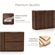 Furniture of America Nazaen Solid Wood Multi-Storage Server in Walnut