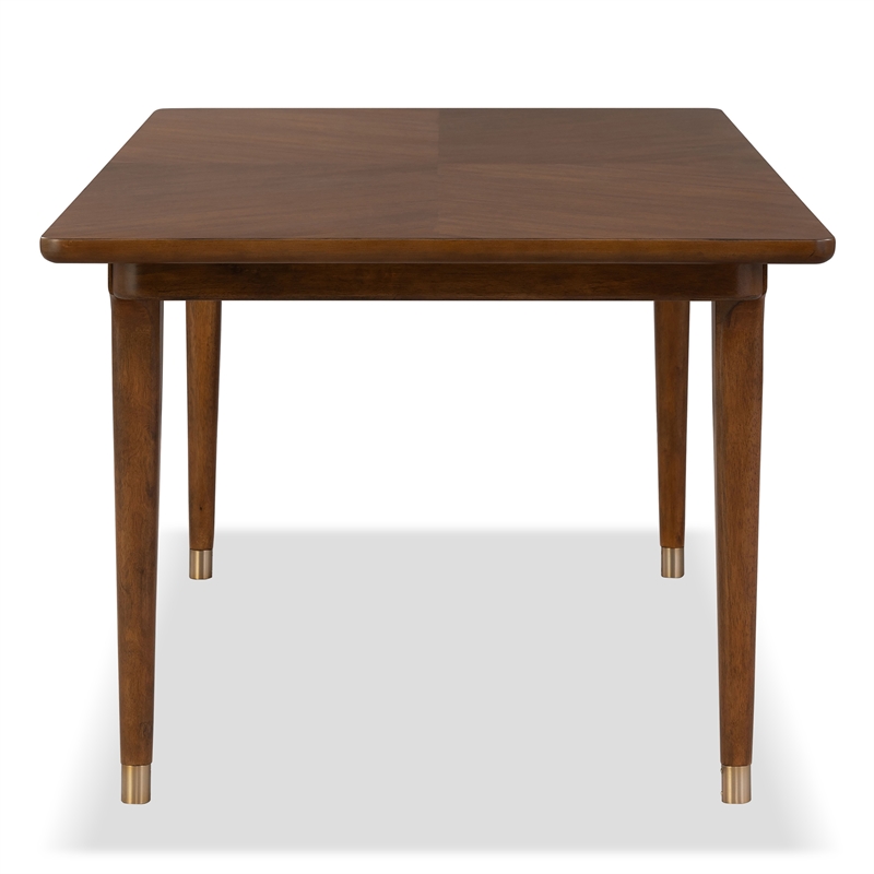 Furniture of America Forma Solid Wood 5-Piece Dining Table Set in Walnut