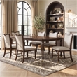 Furniture of America Aiyana Solid Wood 7-Piece Dining Table Set in Cherry