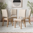 Furniture of America Fagan Fabric Upholstered Side Chairs in Brown (Set of 4)