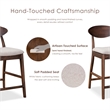 Furniture of America Nazaen Solid Wood Walnut Counter Dining Chairs (Set of 2)