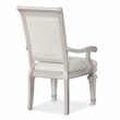 Furniture of America Gelbero Chenille Tufted Arm Chairs in White (Set of 2)