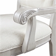 Furniture of America Gelbero Chenille Tufted Arm Chairs in White (Set of 2)