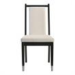 Furniture of America Miranda Chenille Upholstered Black Side Chairs (Set of 2)