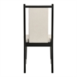 Furniture of America Miranda Chenille Upholstered Black Side Chairs (Set of 2)