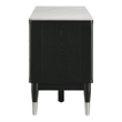 Furniture of America Miranda Sintered Stone Top and Wood TV Stand in Black