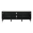 Furniture of America Miranda Sintered Stone Top and Wood TV Stand in Black