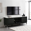 Furniture of America Miranda Sintered Stone Top and Wood TV Stand in Black