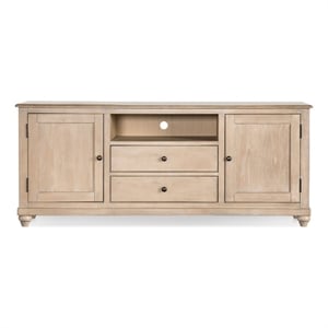 Furniture of America Shelimar Solid Wood Storage TV Stand with Doors in Beige