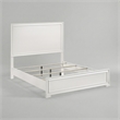 Furniture of America Embud Solid Wood Double Molded King Panel Bed in White
