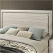 Furniture of America Pollan Solid Wood Queen Bed with LED Headboard in Gray