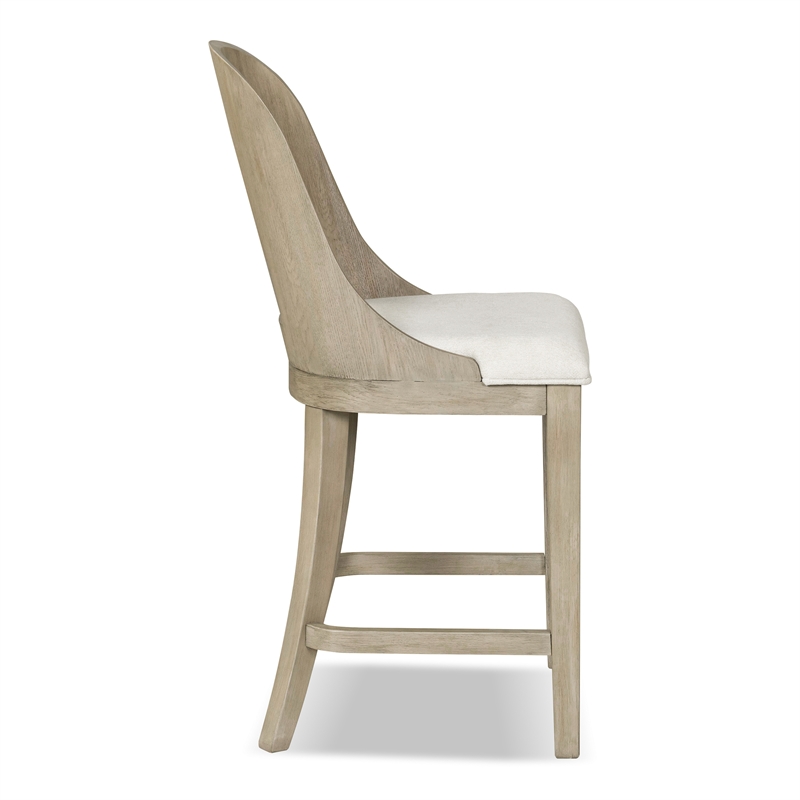 Furniture of America Selyra Solid Wood Counter Dining Chairs in Oak (Set of 2)