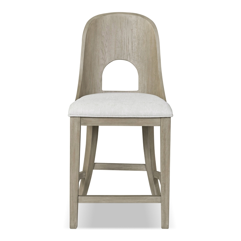 Furniture of America Selyra Solid Wood Counter Dining Chairs in Oak (Set of 2)