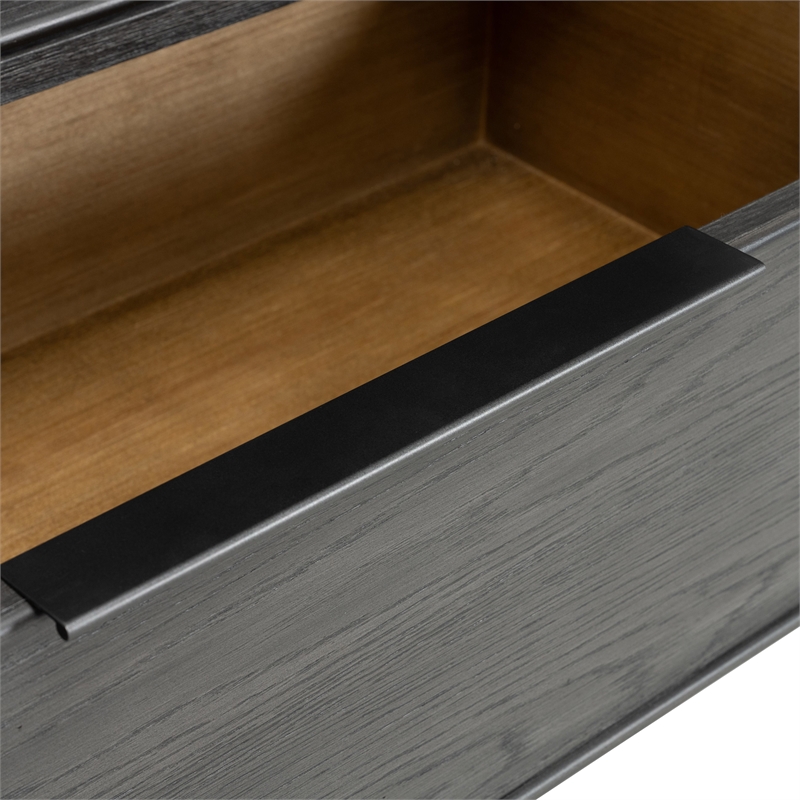 Furniture of America Selyra Solid Wood Dovetail 6-Drawer Dresser in Gray