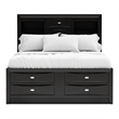 Furniture of America Darius Solid Wood Multi-Storage Queen Bed in Black
