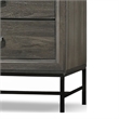 Furniture of America Kindering Wood with Metal Leg 5-Drawer Chest in Gray