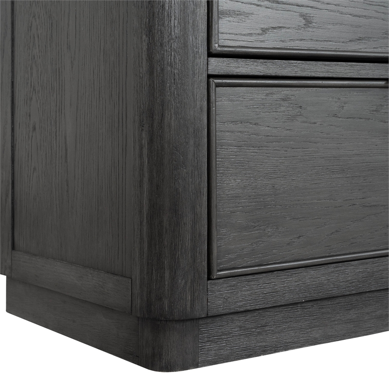 Furniture of America Selyra Solid Wood 2-Piece Dresser with Mirror in Gray
