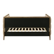 Furniture of America Neva Fabric Upholstered Tufted Daybed in Oak