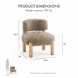 Furniture of America Out Fur-like Fabric and Wood Accent Chair in Brown