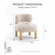 Furniture of America Out Fur-like Fabric and Wood Accent Chair in Taupe