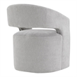 Furniture of America Arina Fabric Dining Chair with Casters in Light Gray