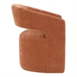 Furniture of America Arina Fabric Dining Chair with Casters in Orange