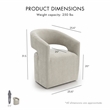 Furniture of America Arina Fabric Dining Chair with Casters in Taupe