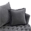 Furniture of America Beauty Fabric Tufted 360 Degree Swivel Chair in Gray