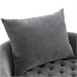 Furniture of America Beauty Fabric Tufted 360 Degree Swivel Chair in Gray