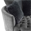 Furniture of America Beauty Fabric Tufted 360 Degree Swivel Chair in Gray