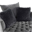 Furniture of America Beauty Fabric Tufted 360 Degree Swivel Chair in Gray