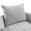 Furniture of America Beauty Fabric Tufted 360 Degree Swivel Chair in Light Gray
