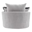 Furniture of America Beauty Fabric Tufted 360 Degree Swivel Chair in Light Gray