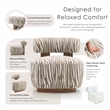 Furniture of America Sebras Chenille Zebra-Stripe Accent Chair in Beige