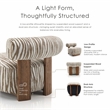 Furniture of America Sebras Chenille Zebra-Stripe Accent Chair in Beige