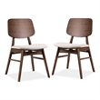 Furniture of America Manfred Solid Wood Oval 5-Piece Dining Table Set in Walnut