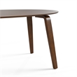 Furniture of America Manfred Solid Wood Oval 5-Piece Dining Table Set in Walnut