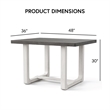 Furniture of America Fagan Solid Wood 5-Piece Dining Table Set in Gray
