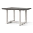 Furniture of America Fagan Solid Wood 5-Piece Dining Table Set in Gray