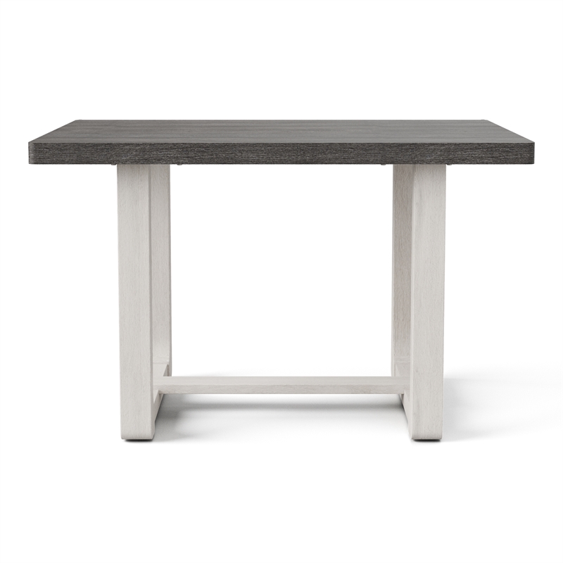 Furniture of America Fagan Solid Wood 5-Piece Dining Table Set in Gray