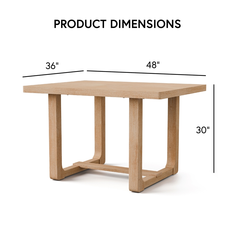 Furniture of America Fagan Solid Wood 5-Piece Dining Table Set in Brown