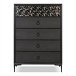 Furniture of America Glint Solid Wood Dovetail 5-Drawer Chest in Espresso