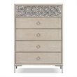 Furniture of America Glint Solid Wood Dovetail 5-Drawer Chest in Oak