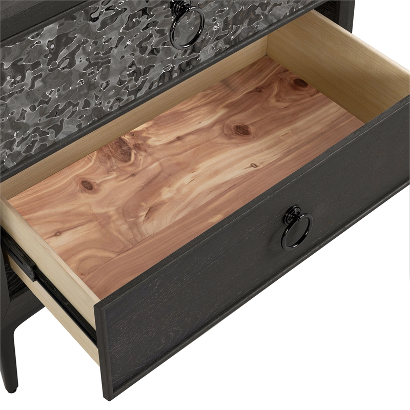 Furniture of America Glint Solid Wood Dovetail 2-Drawer Nightstand in Espresso